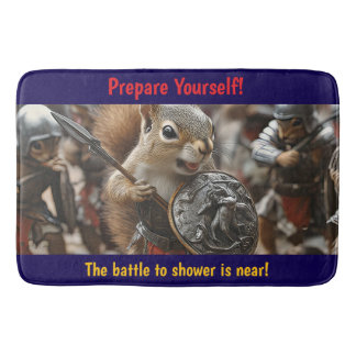 Squirrel Battle Bath Mat
