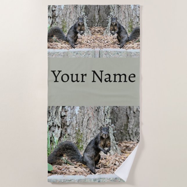 Squirrel Beach Towel (Front)
