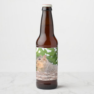 Squirrel Beer Bottle Label