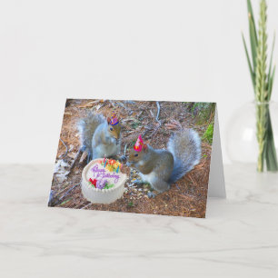 Squirrel birthday card