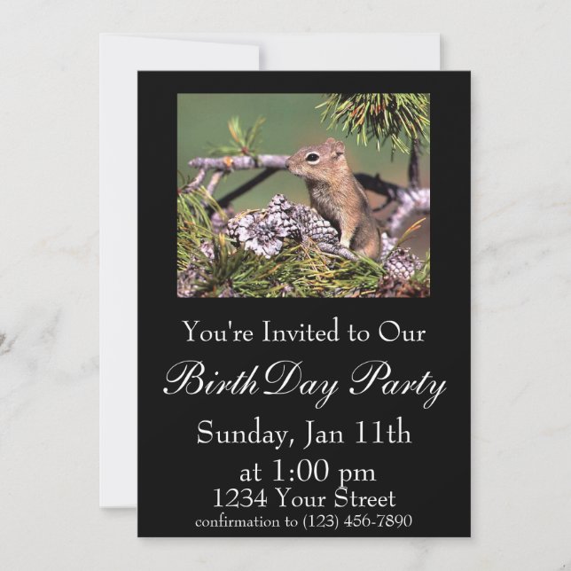squirrel BirthDay Invites (Front)
