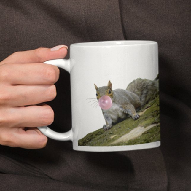 Squirrel Blowing a Bubblegum Bubble Animal Photo Coffee Mug (Creator Uploaded)
