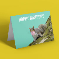 Squirrel Blowing a Bubblegum Bubble Birthday