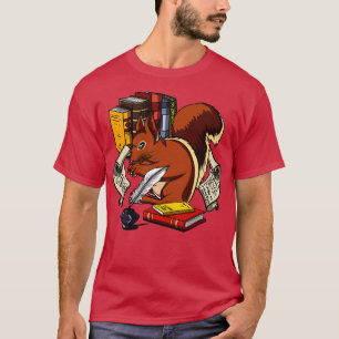 Squirrel Book Nerd T-Shirt