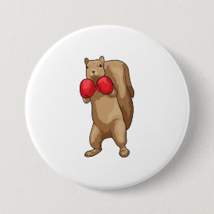 Squirrel Boxer Boxing gloves 7.5 Cm Round Badge