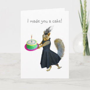 Squirrel Cake Mother's Day Card