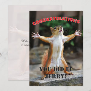 🎓Squirrel Celebration Custom Congrats Edition Invitation