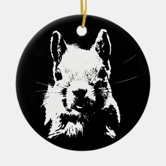 Squirrel Ceramic Tree Decoration (Front)