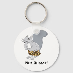 Squirrel Character Mr. Nutz, Nut Buster! Key Ring