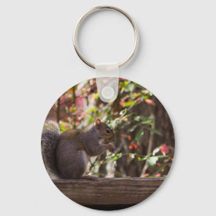 Squirrel Chow Time Key Ring