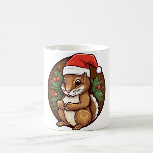 Squirrel Christmas Coffee Mug (Center)