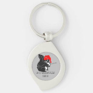 squirrel christmas, is it christmas yet? key ring