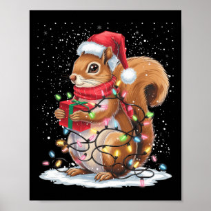 Squirrel Christmas Lights Decor Funny Squirrel Xma