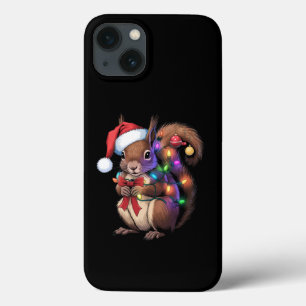 Squirrel Christmas Lights Xmas Party Family iPhone 13 Case