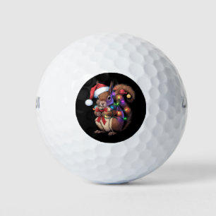 Squirrel Christmas Lights Xmas Party Family Golf Balls