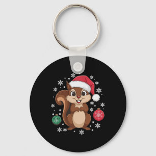 Squirrel Christmas Merry Christmas Festive Xmas Ho Key Ring