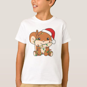 Squirrel Christmas Winter Animals Holiday Squirrel T-Shirt