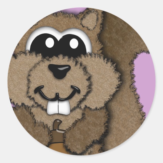 Squirrel Classic Round Sticker (Front)
