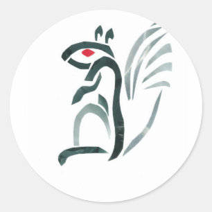 Squirrel Classic Round Sticker