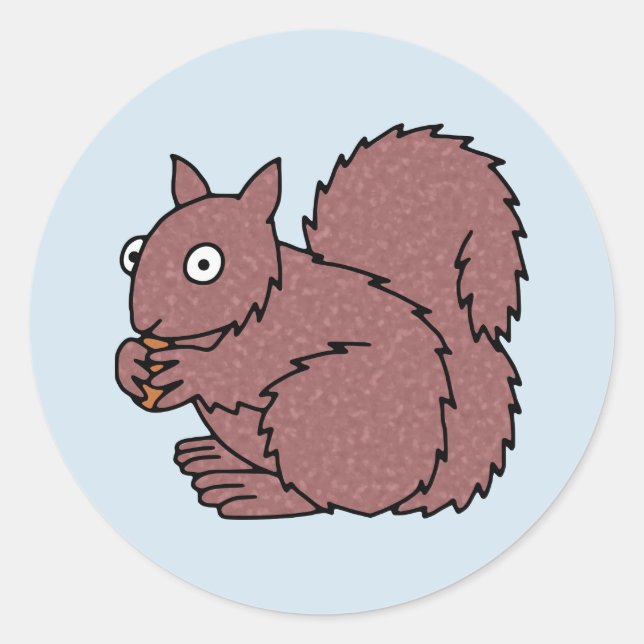 Squirrel Classic Round Sticker (Front)