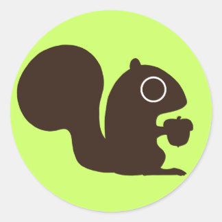 Squirrel Classic Round Sticker