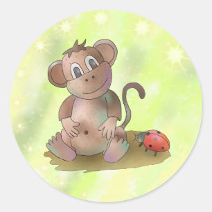 squirrel  classic round sticker