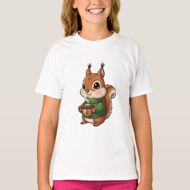Squirrel Coffee Cosy Sweater Kids (Front)