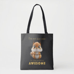 Squirrel Concentrated Awesome Cute Adorable Funny Tote Bag