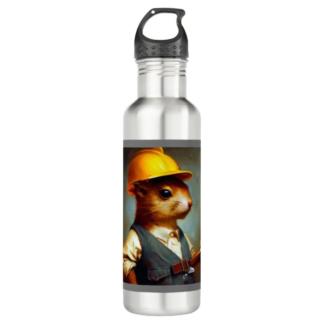 Squirrel Construction Foreman 710 Ml Water Bottle (Front)