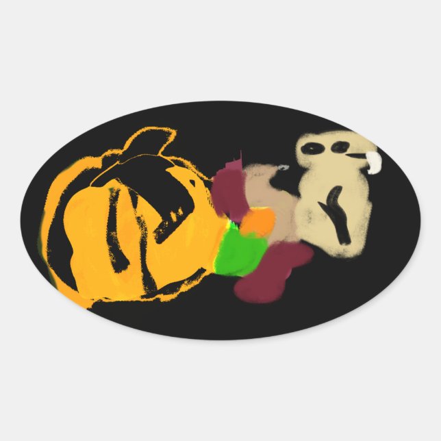 Squirrel cosy  oval sticker (Front)