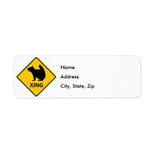 Squirrel Crossing Highway Sign