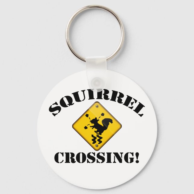 Squirrel Crossing Key Ring (Front)