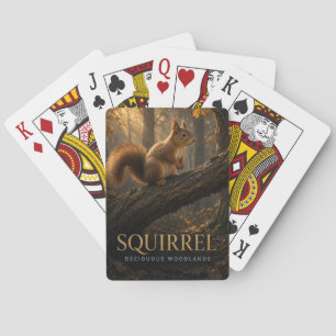 Squirrel Deciduous Woodlands Wildlife ANIMAL Playing Cards