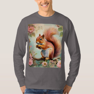 Squirrel designing t-shirts