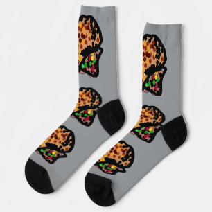 Squirrel dot art  socks