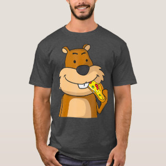 Squirrel Eating Pizza Funny Pizza Food Lover T-Shirt