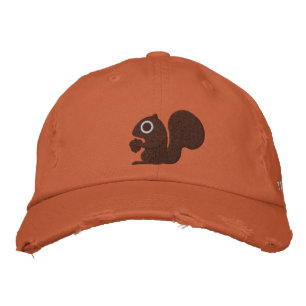 Squirrel Embroidered Hat