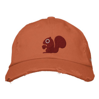 Squirrel Embroidered Hat