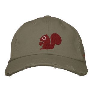 Squirrel Embroidered Hat