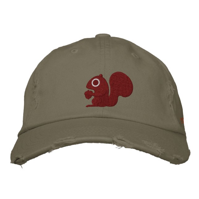 Squirrel Embroidered Hat (Front)