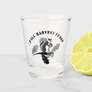 Squirrel Fall Harvest Feast Shot Glass