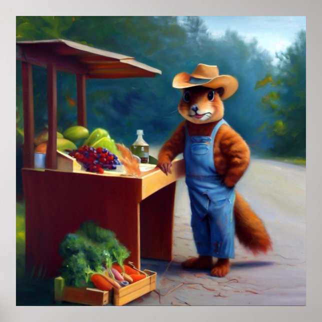 Squirrel Farmer Roadside Stand Poster (Front)