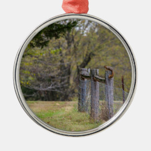 Squirrel Fence Pose Metal Tree Decoration