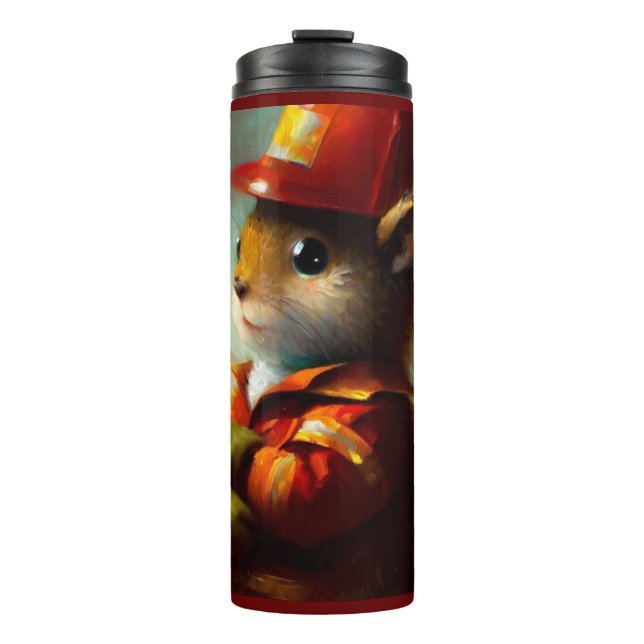 Squirrel Firefighter Thermal Tumbler (Front)