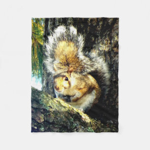 Squirrel fleece blanket