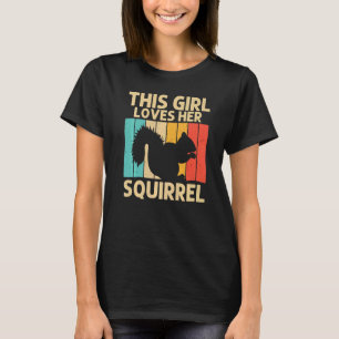 Squirrel For Girls Kids Squirrel  Chipmunk 80s  1 T-Shirt