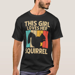 Squirrel For Girls Kids Squirrel  Chipmunk 80s T-Shirt