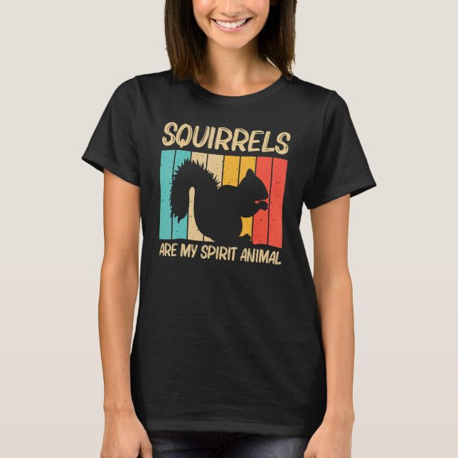 Squirrel For Men Women Squirrel Chipmunk 80s T-Shirt (Front)