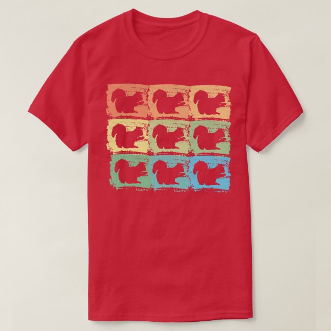 Squirrel Forest Animal Retro T-Shirt (Design Front)