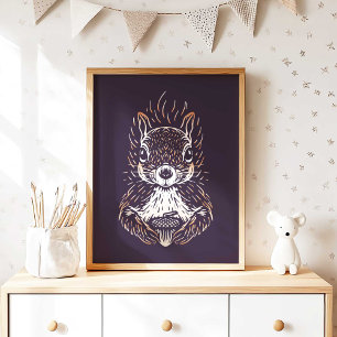 Squirrel   Forest Animal Squirrel Wall Print 